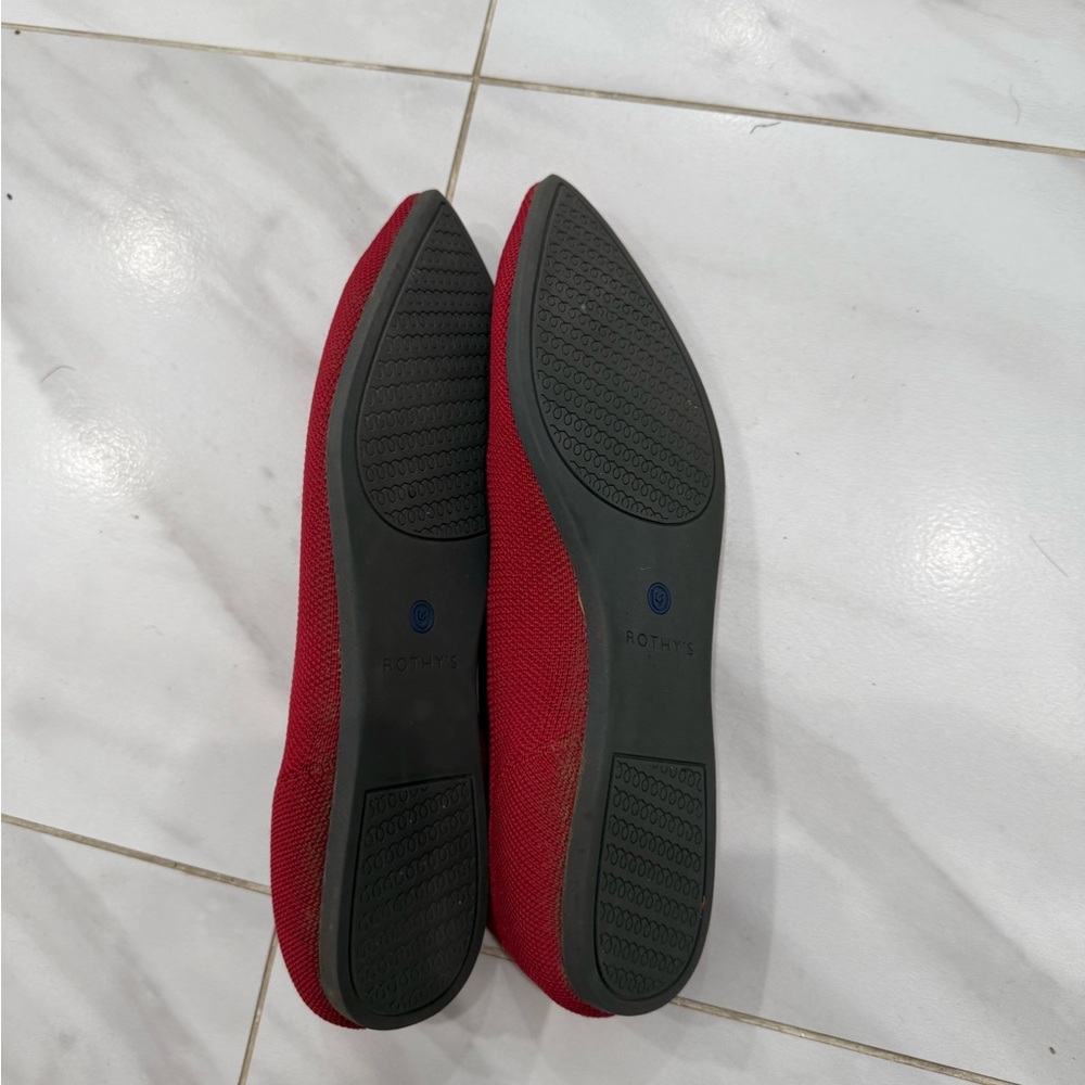 Rothy's Red Point Toe Flats - Picture 4 of 4